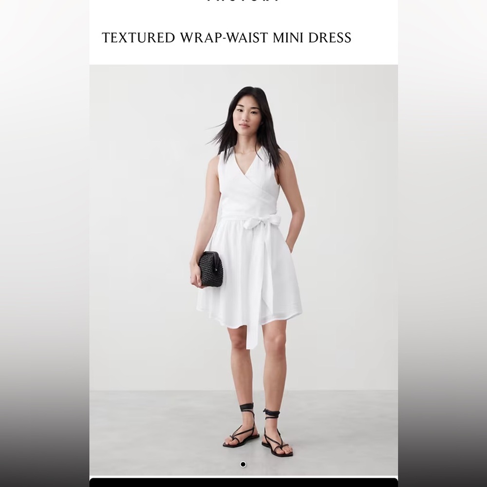 Banana Republic NWT textured wrap mini dress